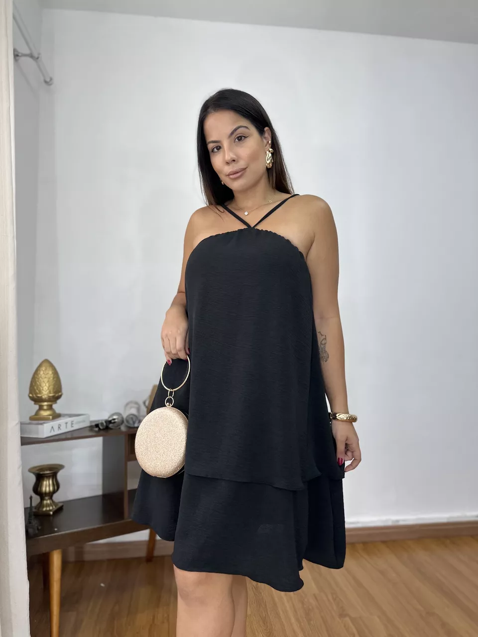 Vestido Alanis Preto - 403090203088650 - Loja Benditta