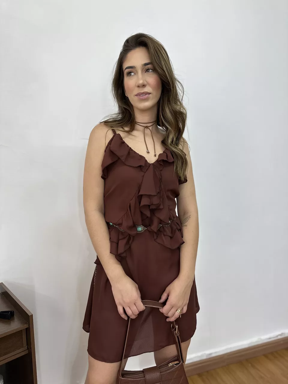 Vestido Boho Marrom - Loja Benditta