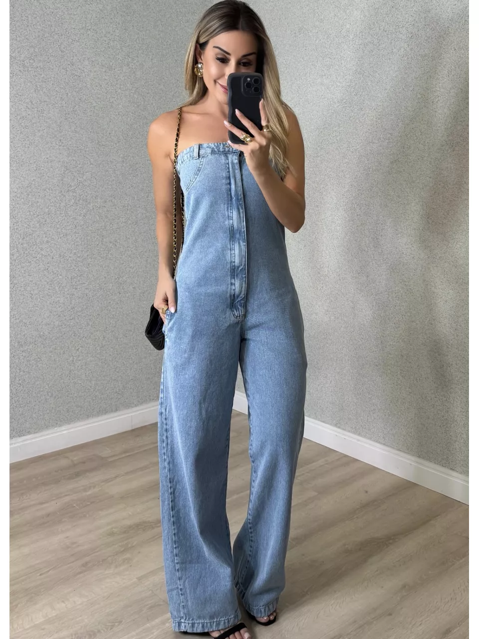 【mamarin】SUIGUNマドンナL6Kg Macacão Jeans leve e confortável - Madame Ninna - loja online de