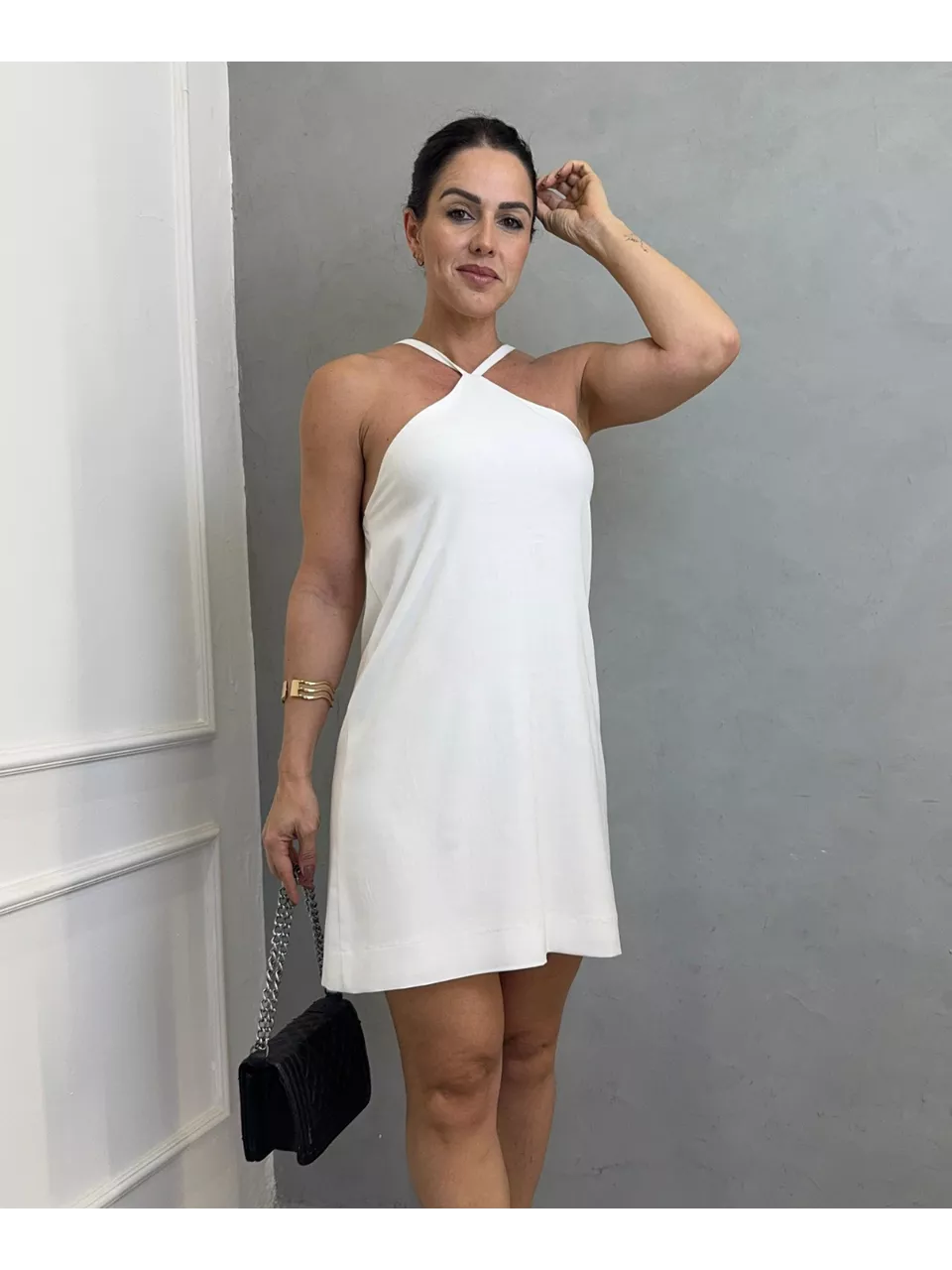 Vestido Viscolinho Lala Off White - Arpaia