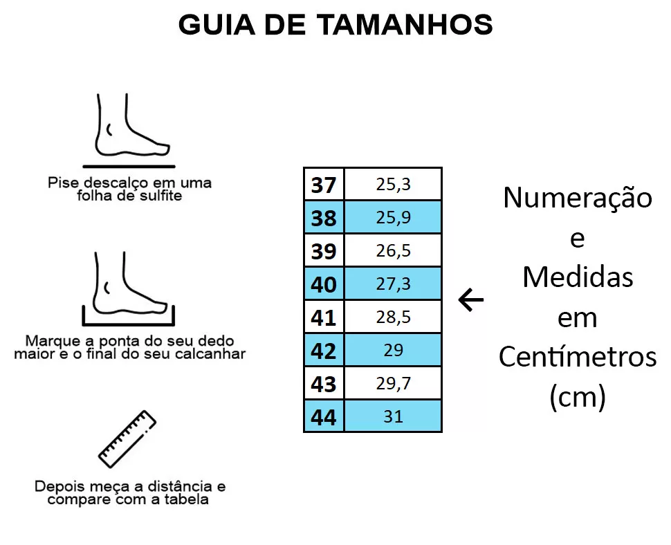 Tabela de Medidas