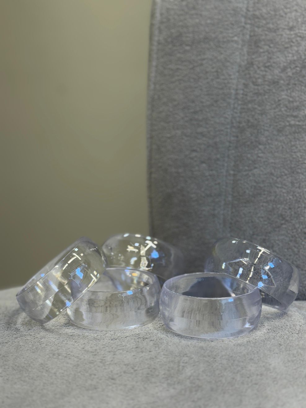 Bracelete Resina Transparente