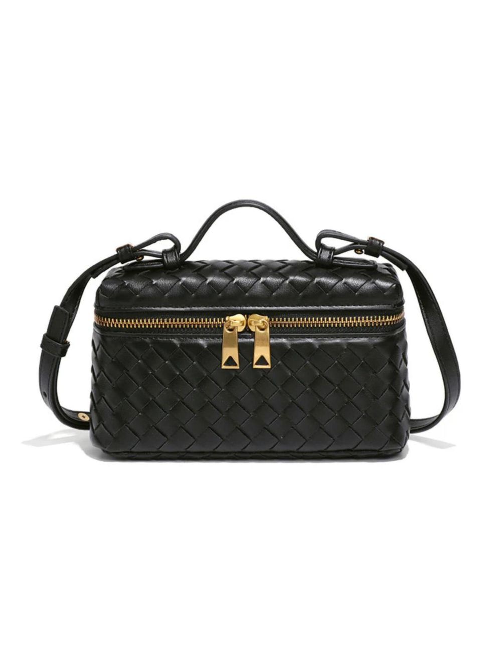 Bolsa Tote Trançada Pequena - Preta 