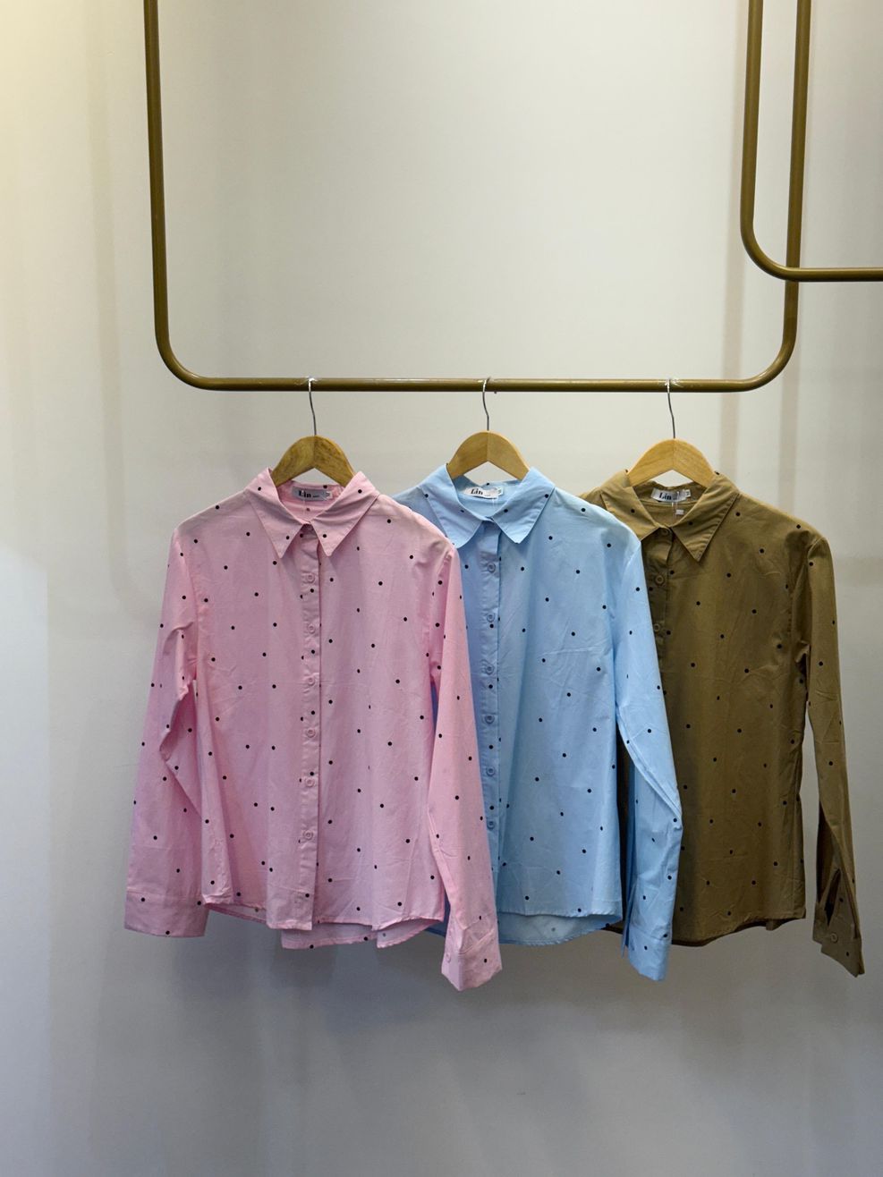 Camisa Poá - Preview Spring - Rosa