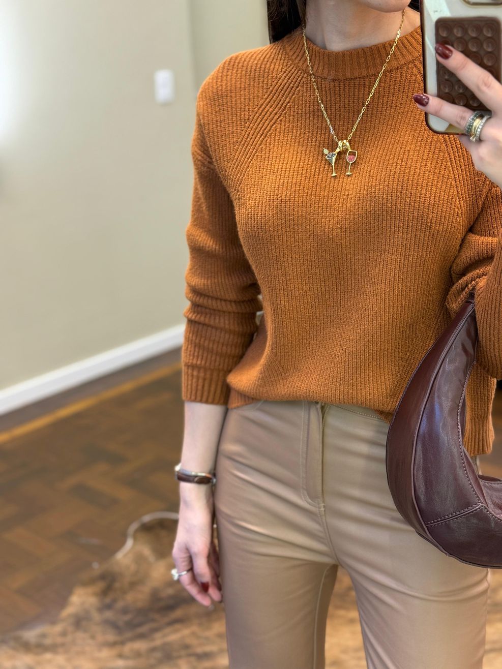 Básica Mini Canelado Manga Raglan - Cor Telha 