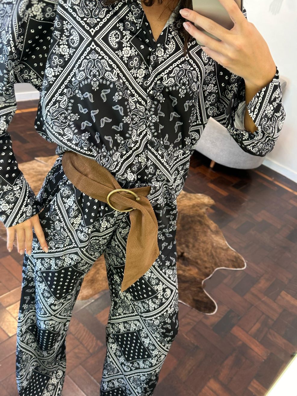 Conjunto Paisley - Preto 