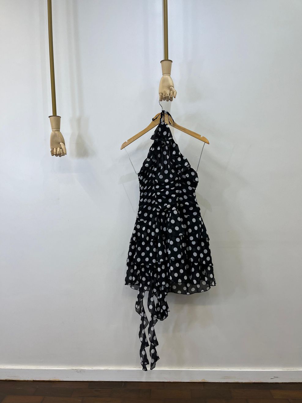 Vestido Poá Curto Patacho 