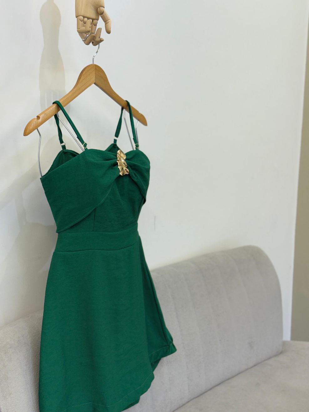 Macaquinho Alfaiataria Marrante Detalhe Orgânico - Verde