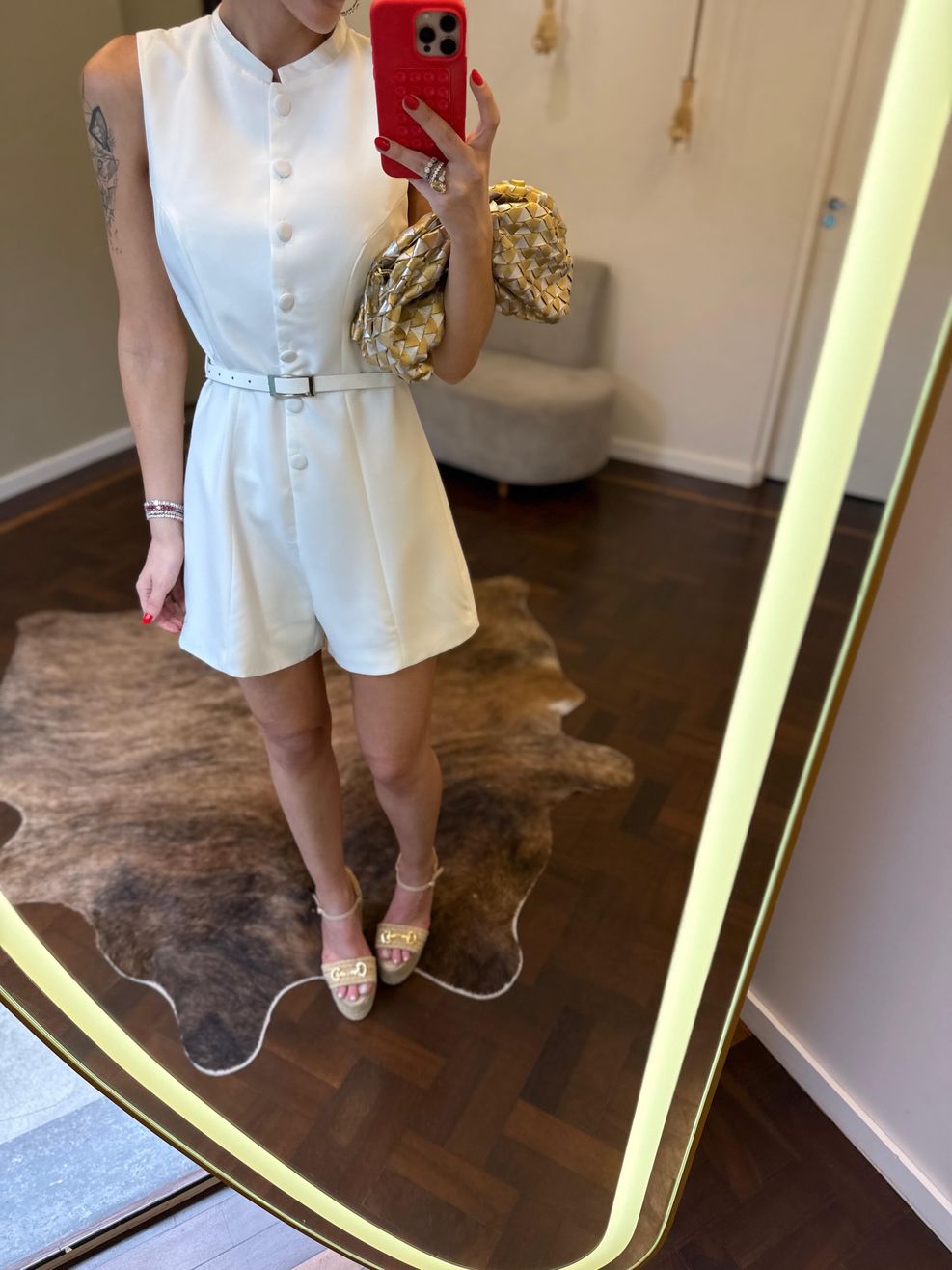 Macaquinho Alfaiataria Olívia - Branco