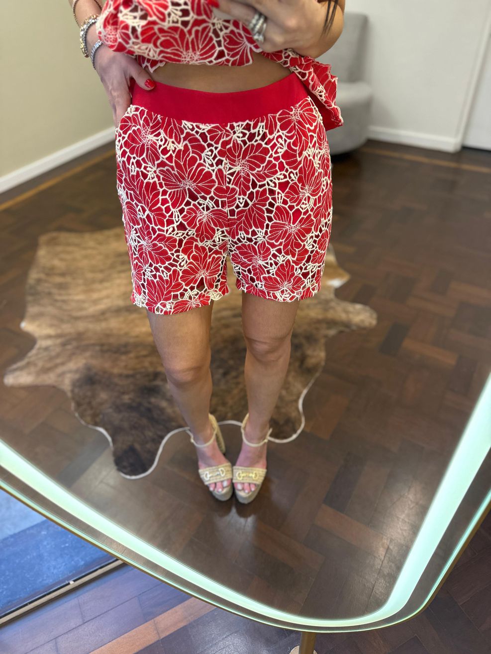 Conjunto Guipir - Bermuda e Peplum - Select Edition - Vermelho