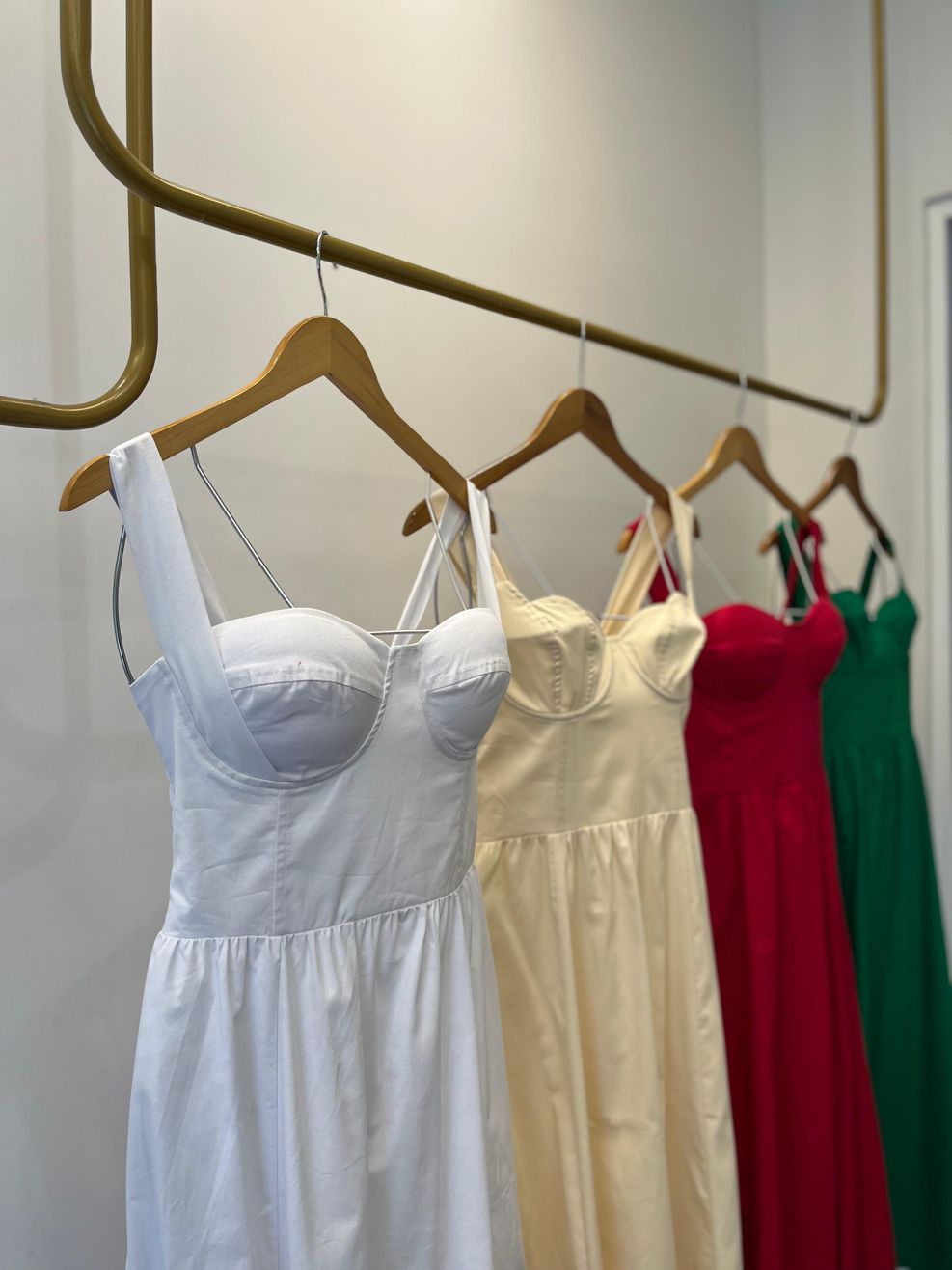 Vestido Tricoline Taça Concha - Amarelo 