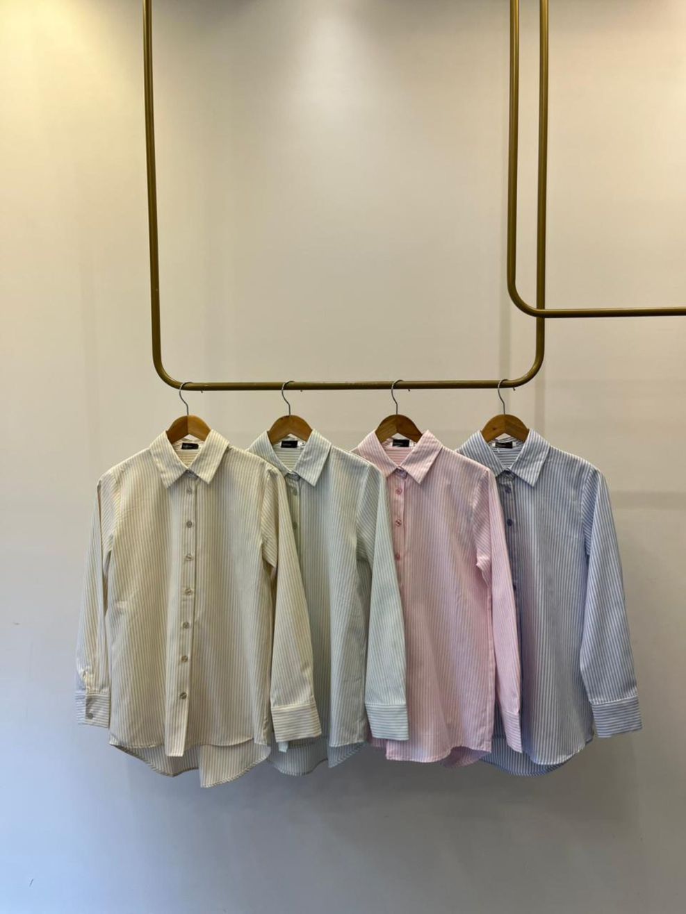 Camisa Listrada Beatriz - Azul Bebê