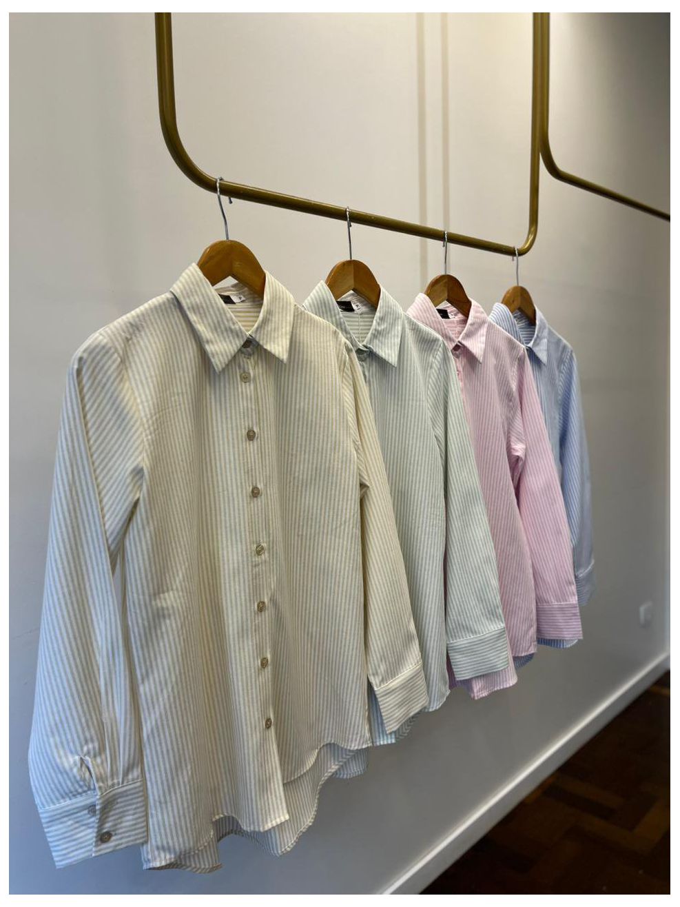 Camisa Listrada Beatriz - Verde 