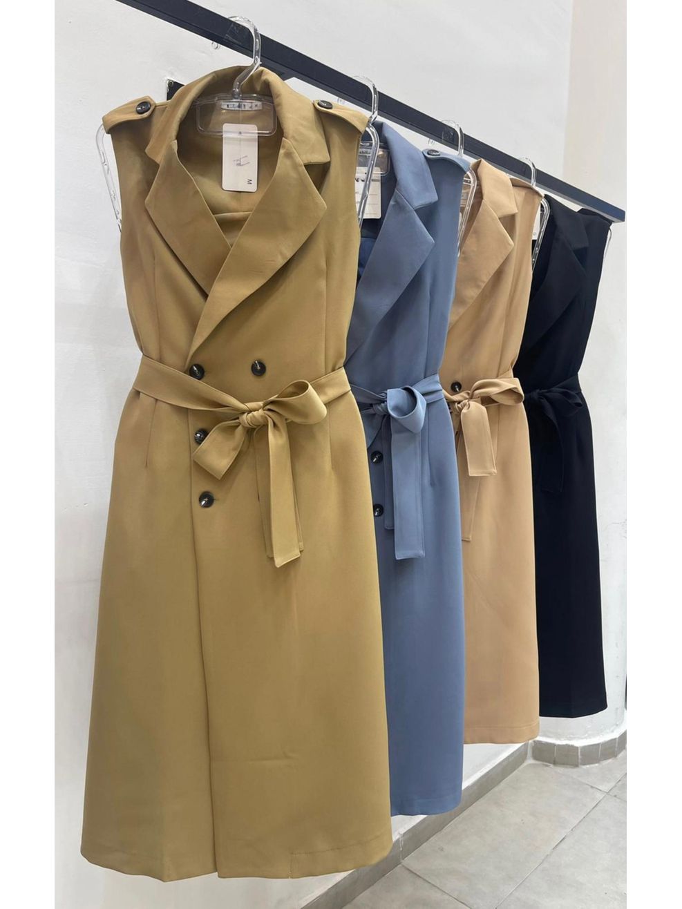 Vestido Alfaiataria - Estética Trench Coat - Bege 