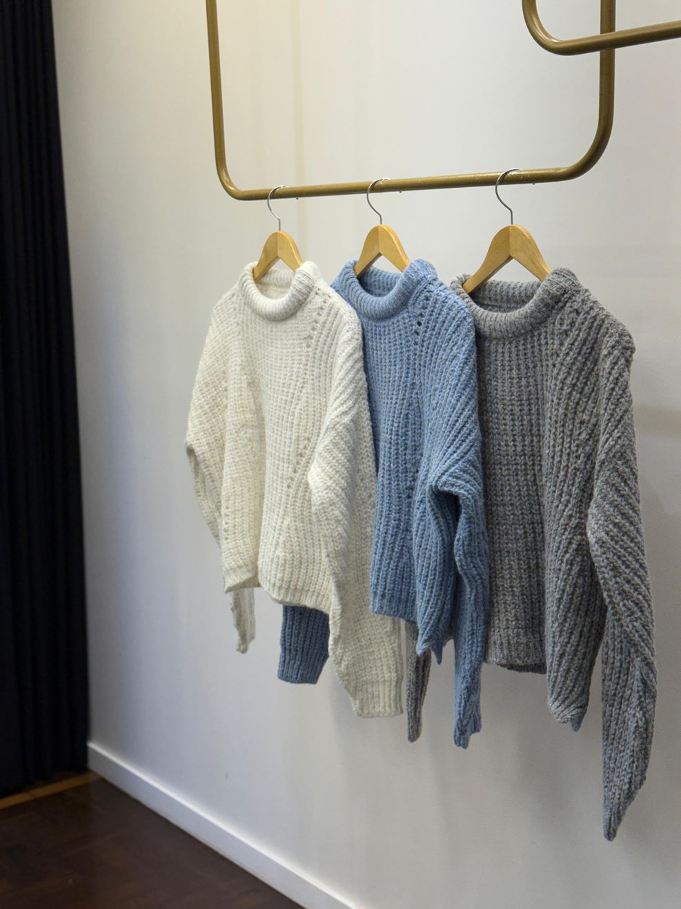 Blusa Tricot Noruega - Off-White Mescla