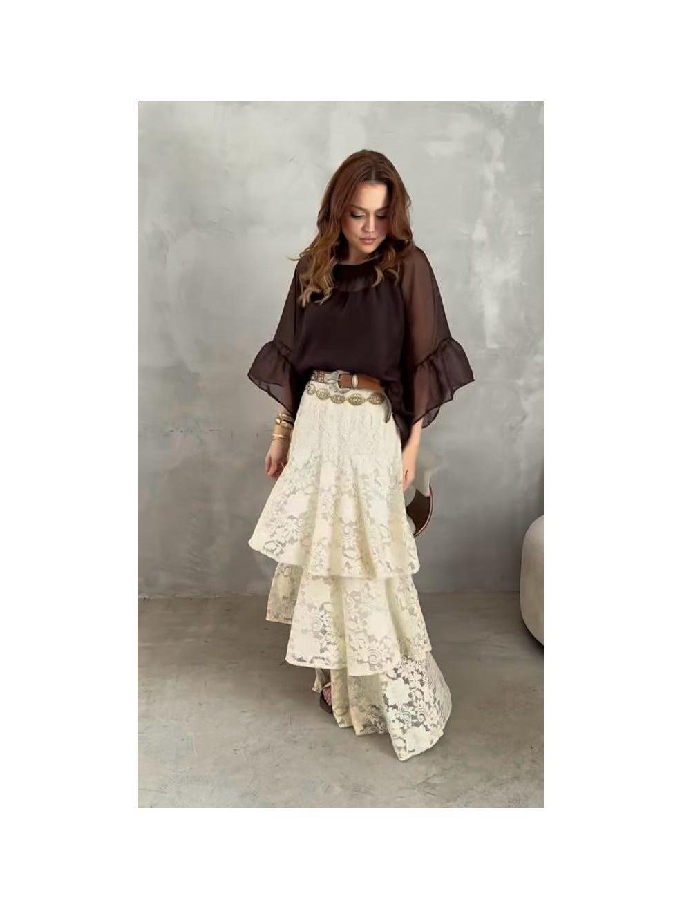 Bata Chiffon Ampla - Gelo