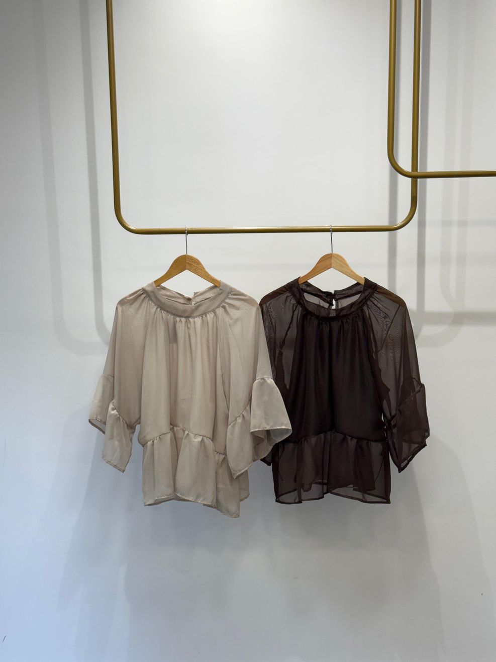 Bata Chiffon Ampla - Marrom 