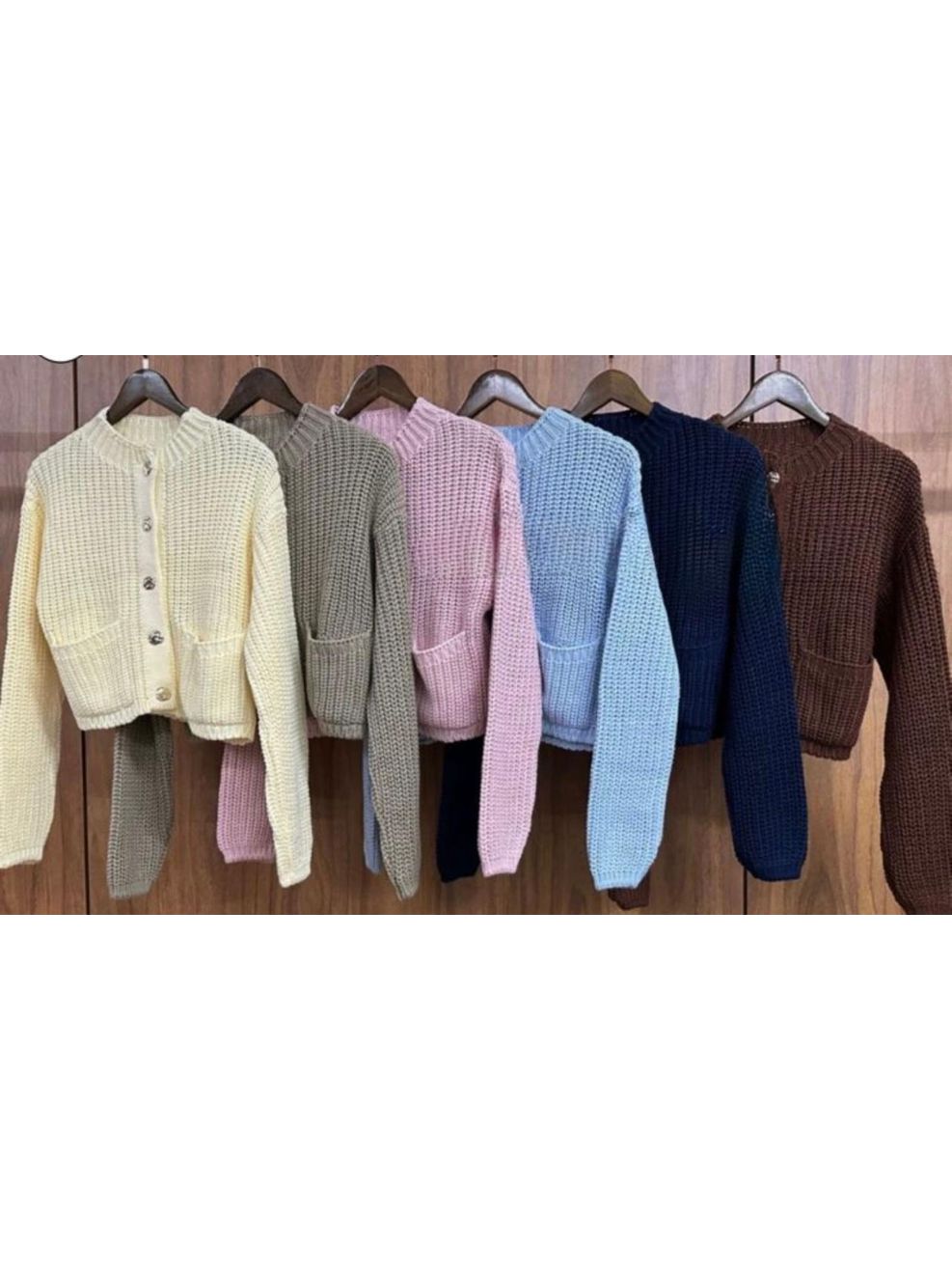 Cardigã Tricot Botões Orgânicos - Marrom 