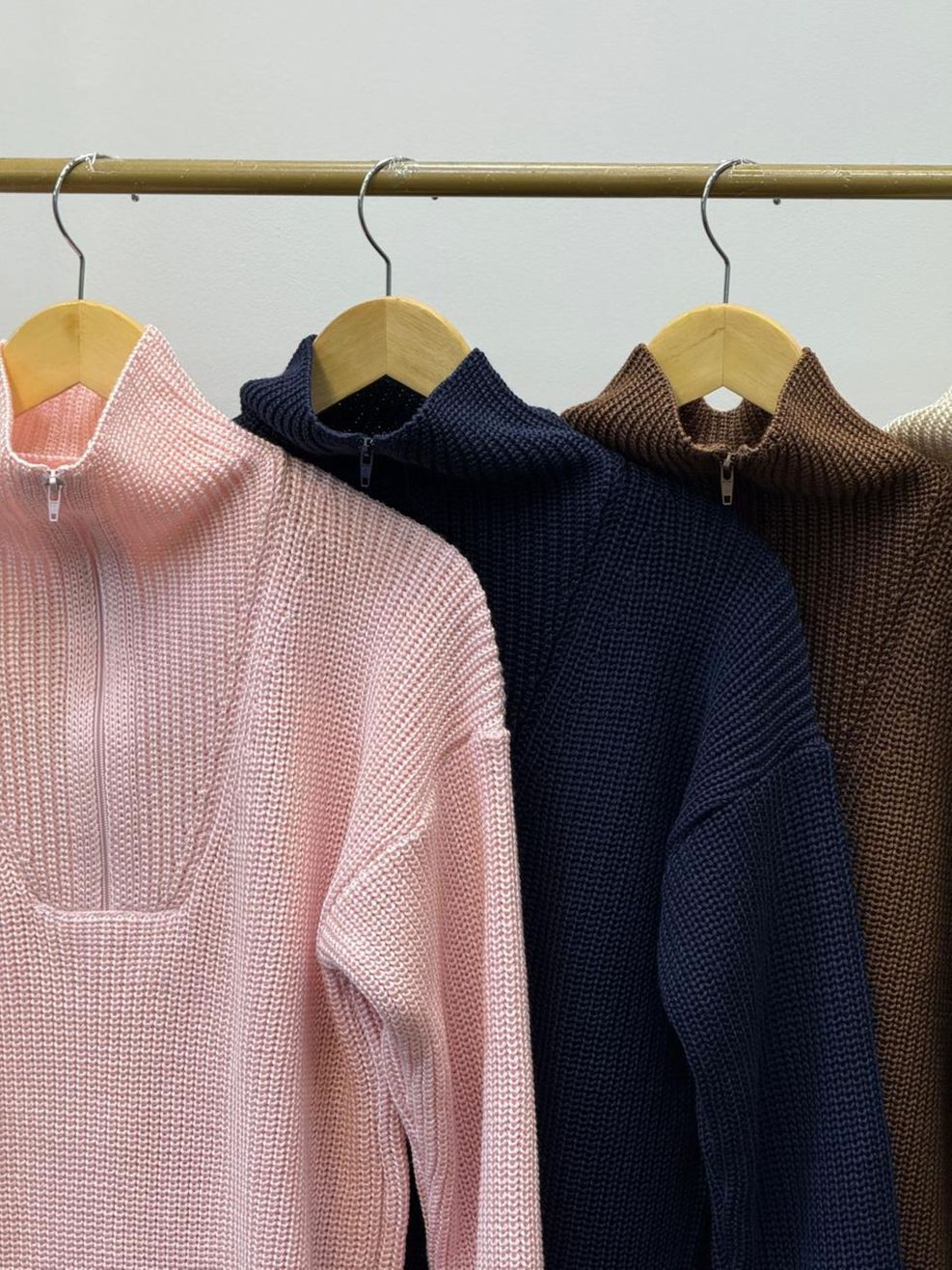 Blusão Tricot Zíper Monte-Carlo - Rosa Bebê 
