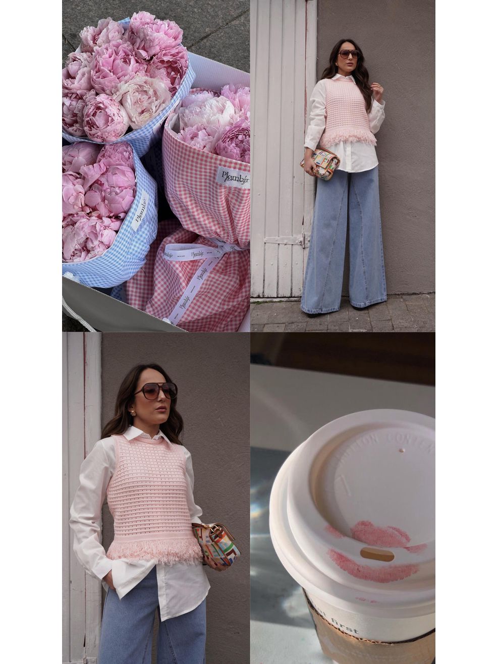 Blusa Tricot Franjas na Barra - Rosa Bebê