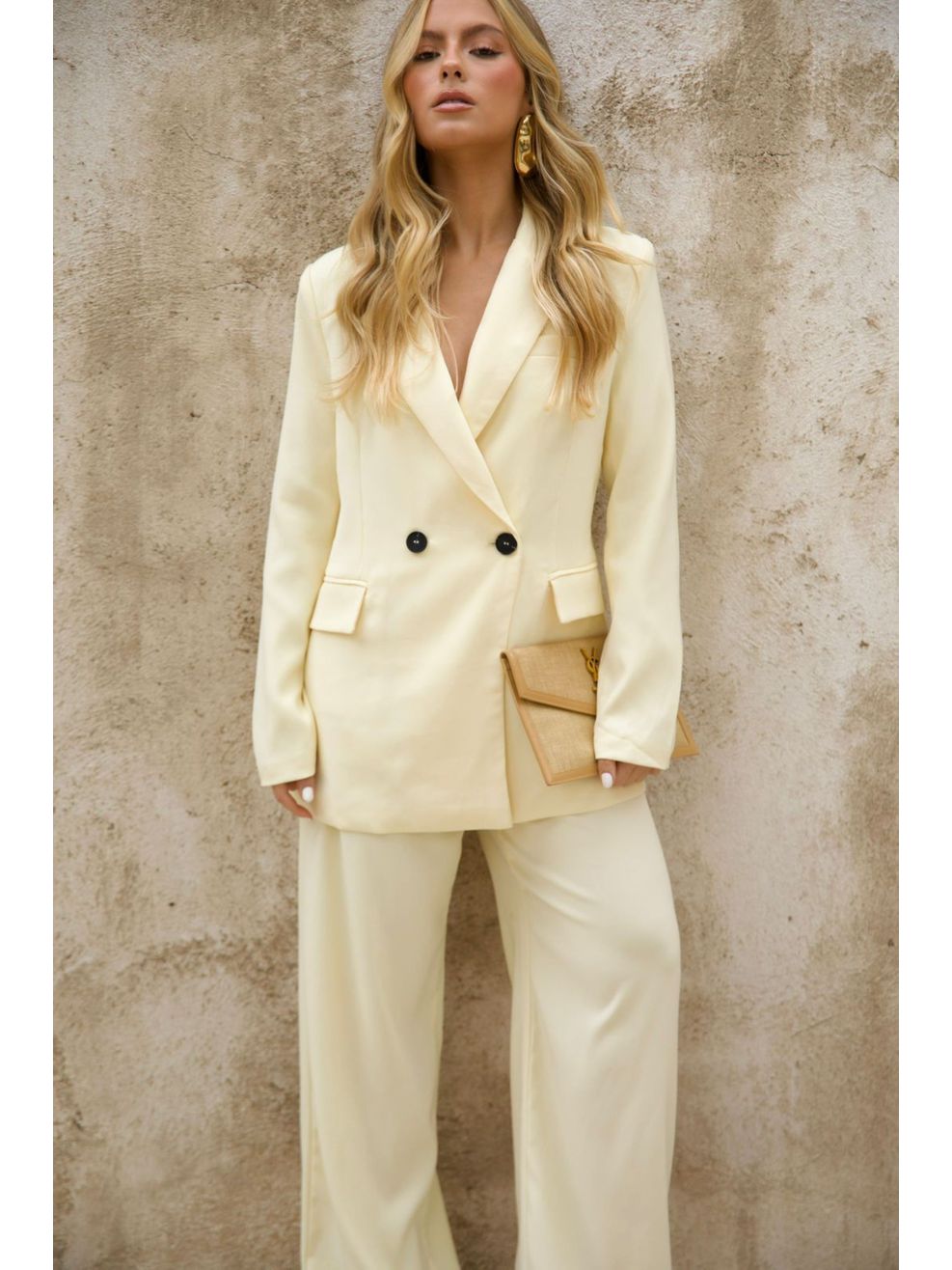 Blazer Alfaiataria Karine - Amarelo Manteiga