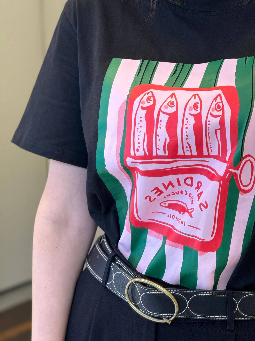 T-shirt Sardines - Preta