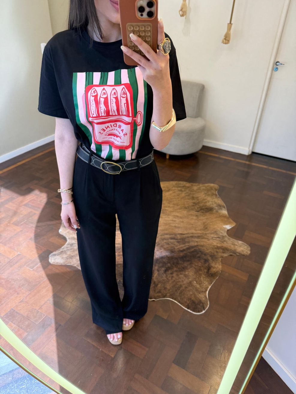 T-shirt Sardines - Preta