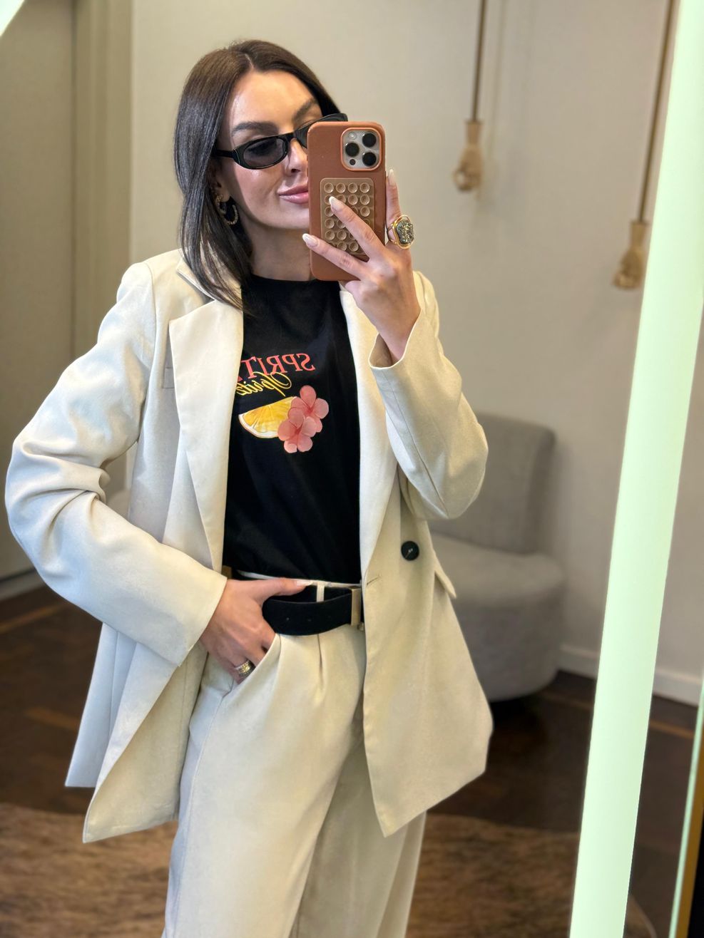 Blazer Alfaiataria Karine - Bege Claro 