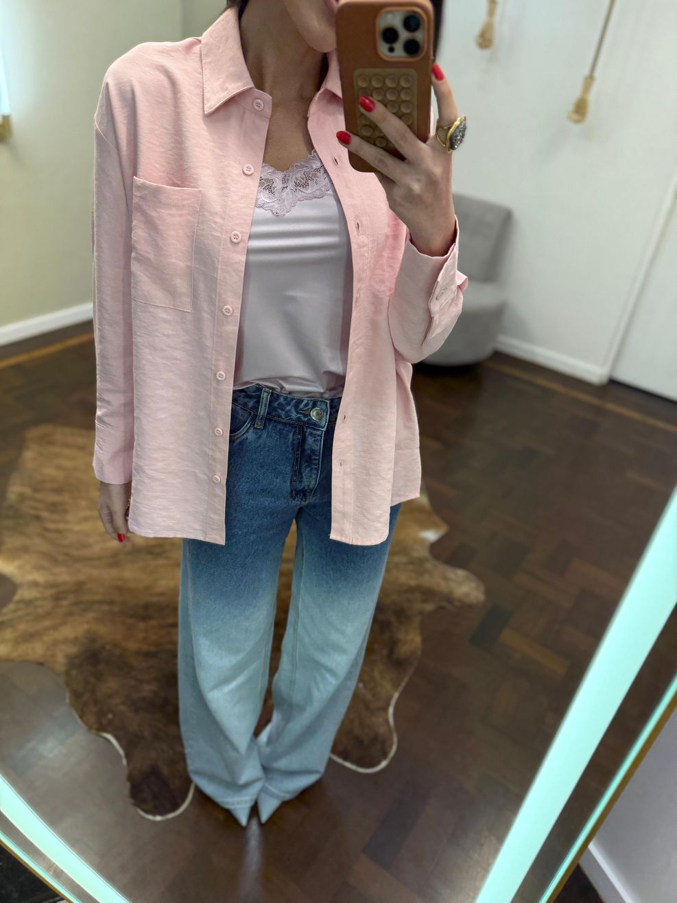 Camisa Antônia - Alfaiataria Marrant - Rosa Bebê 