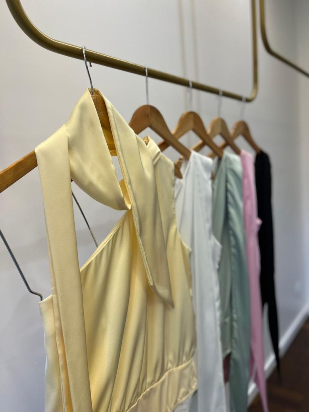 Body Cetim Maroca - Amarelo Manteiga