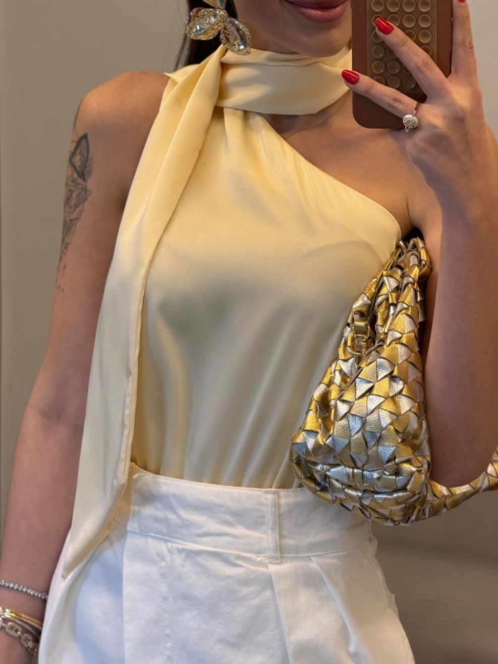 Body Cetim Maroca - Amarelo Manteiga