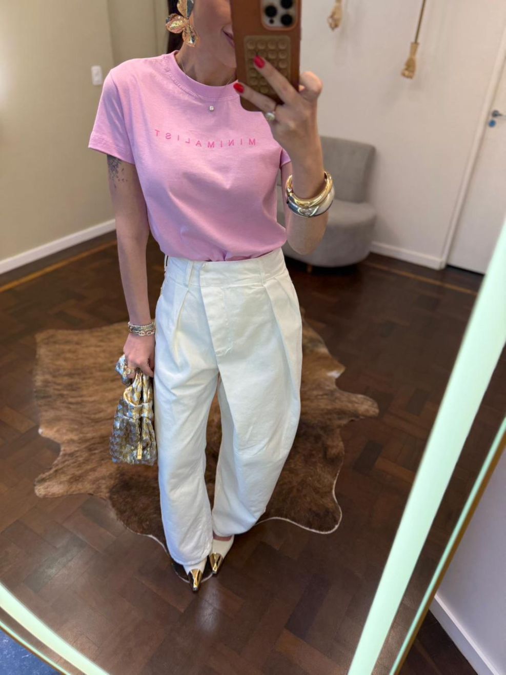 T-shirt Minimalist - Rosa Bebê