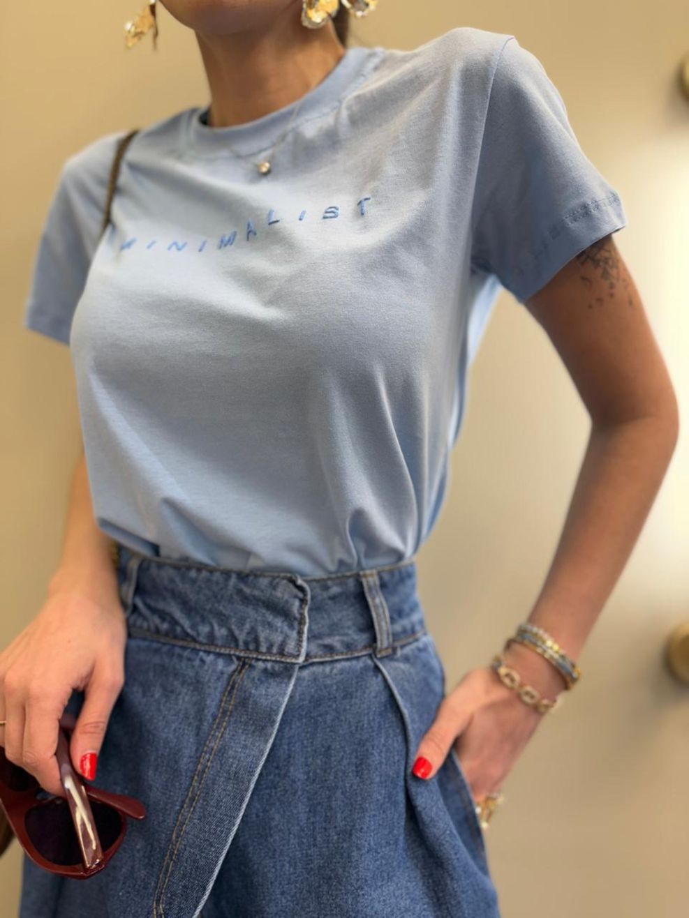 T-shirt Minimalist - Azul Bebê 