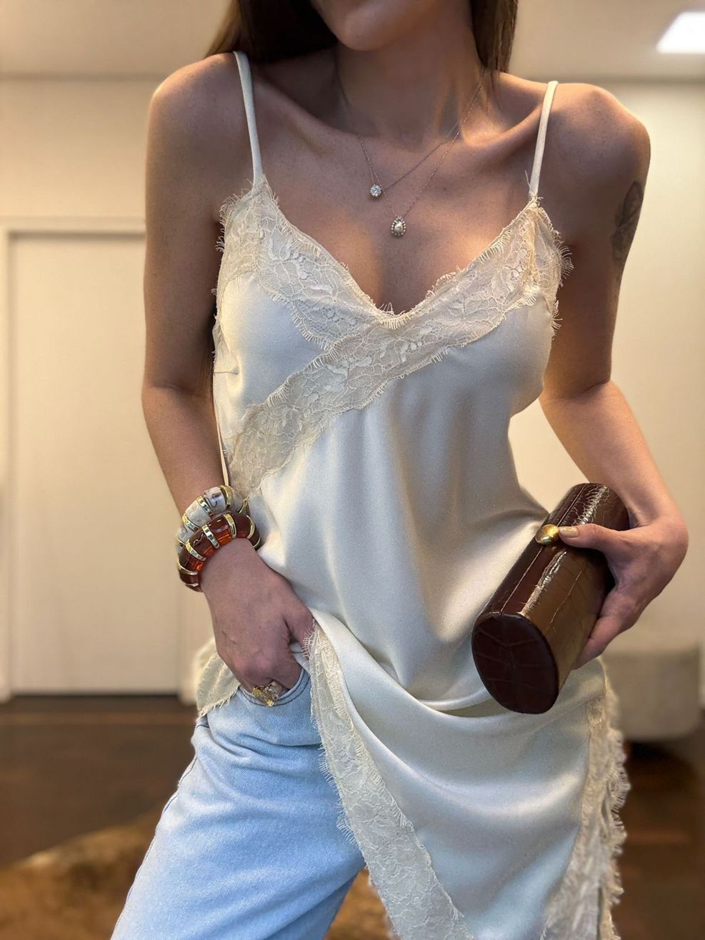 Maxi Regata Assimétrica Natana - Off White