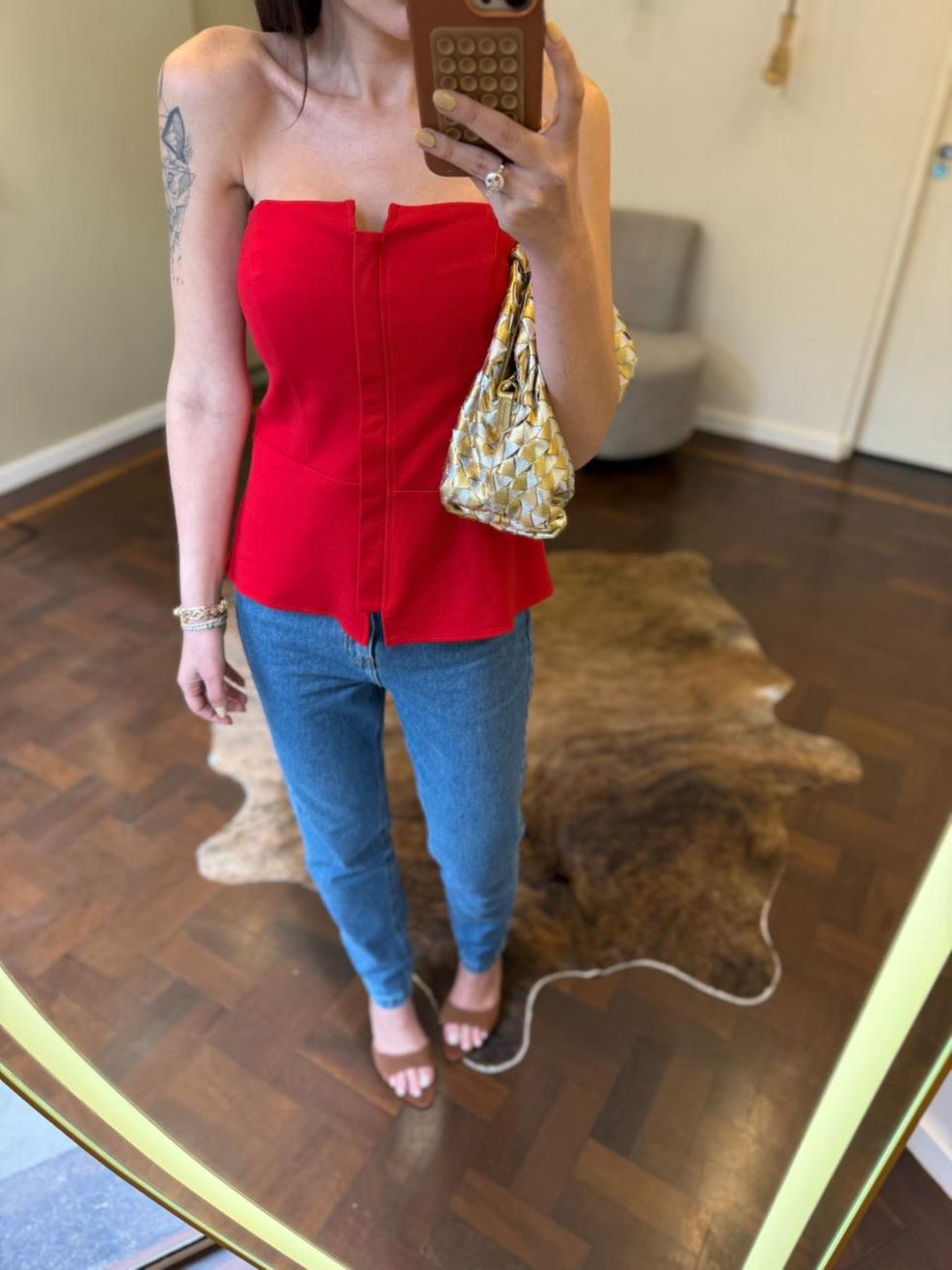 Tomara que Caia Corselet Ponto Roma - Vermelho