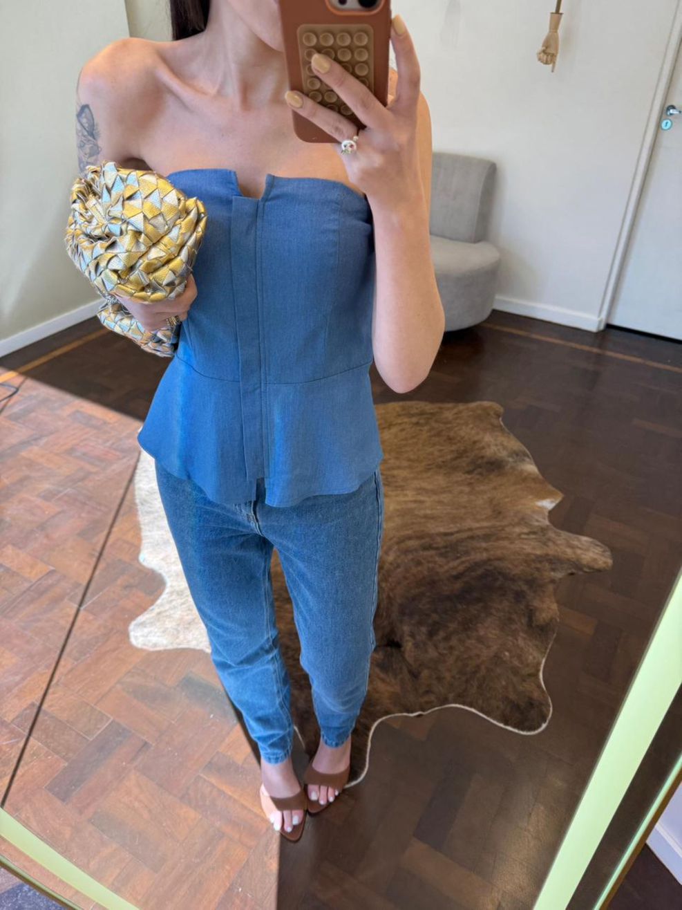 Tomara que Caia Corselet Ponto Roma -Azul