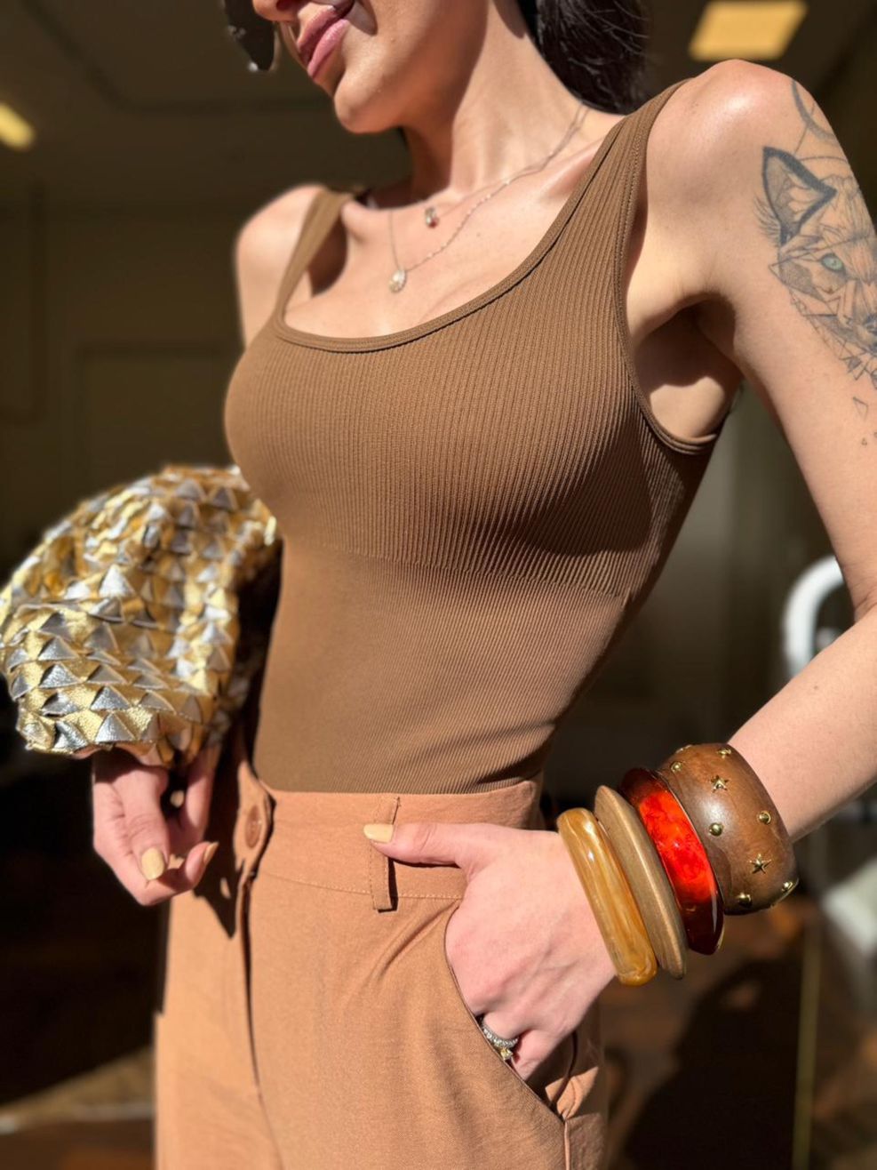 Body Modelador Mia - Chocolate 