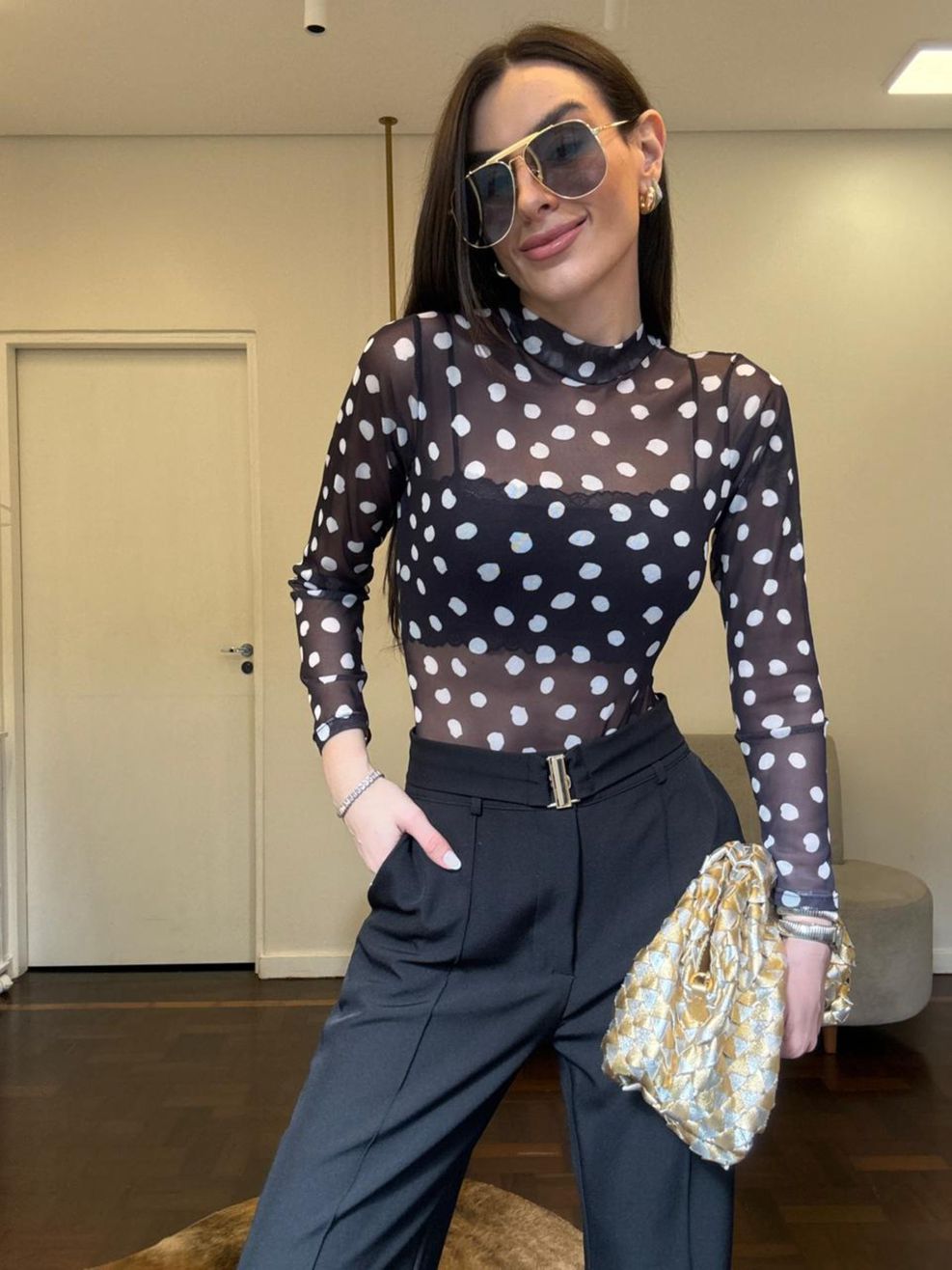 Body Tule Póa - Preto 