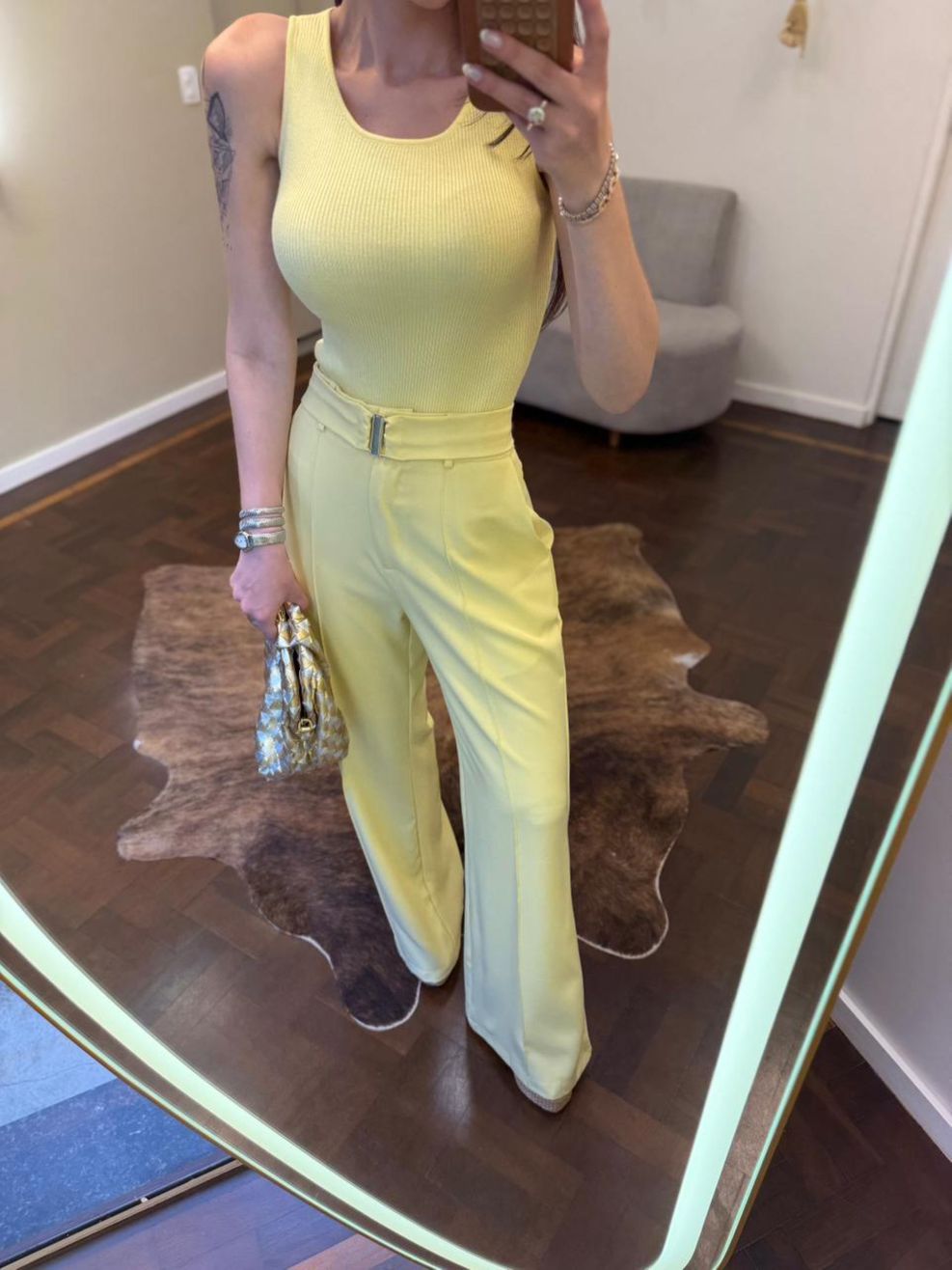 Body Tricot Basic Nepal - Amarelo Manteiga 