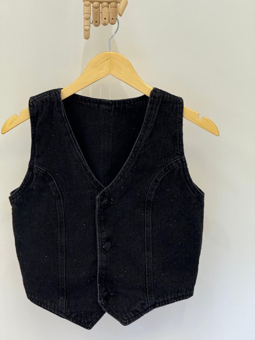 Colete Jeans Black Hotfix 