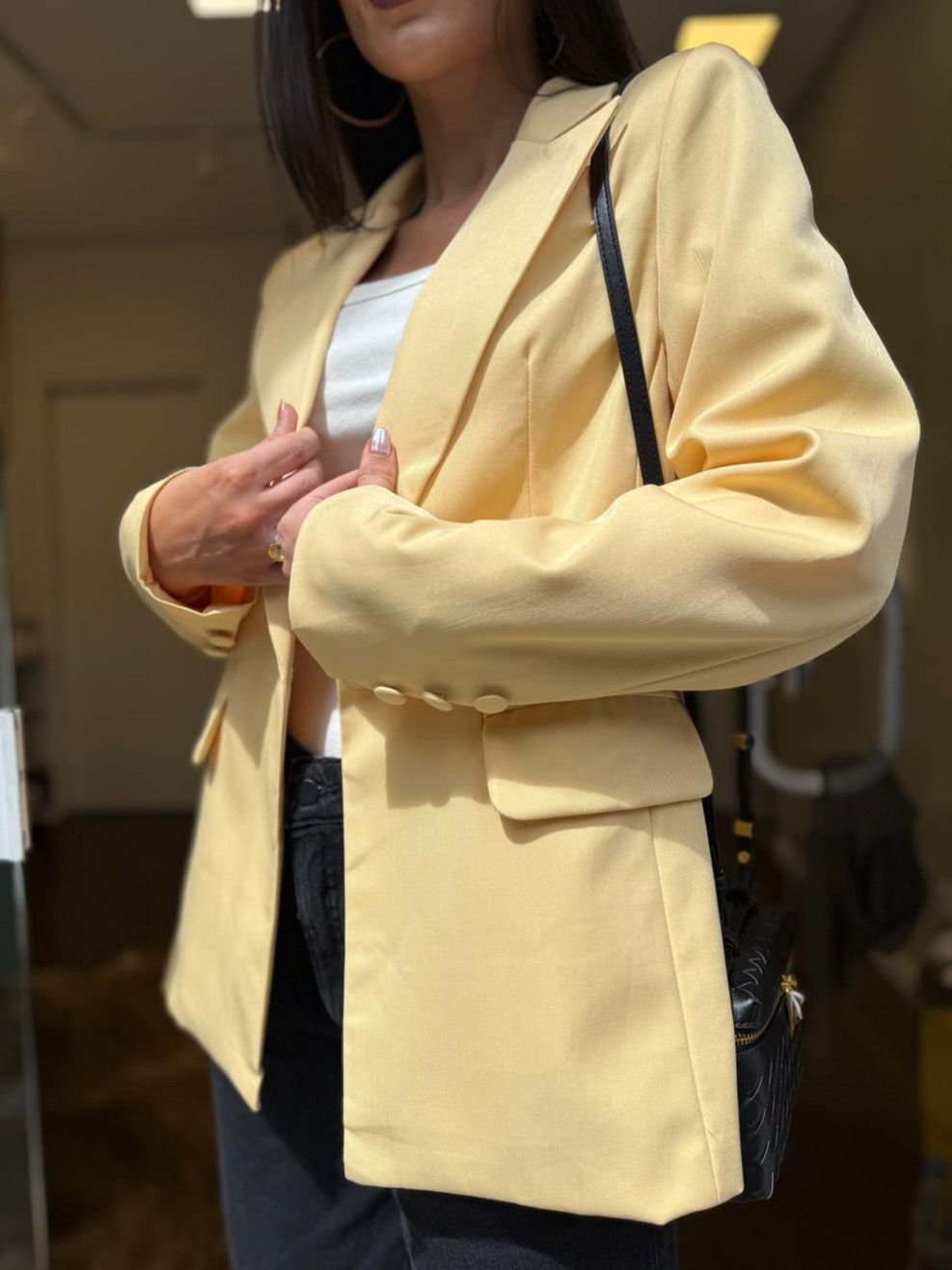 Blazer Alfaiataria Fresh - Amarelo Manteiga