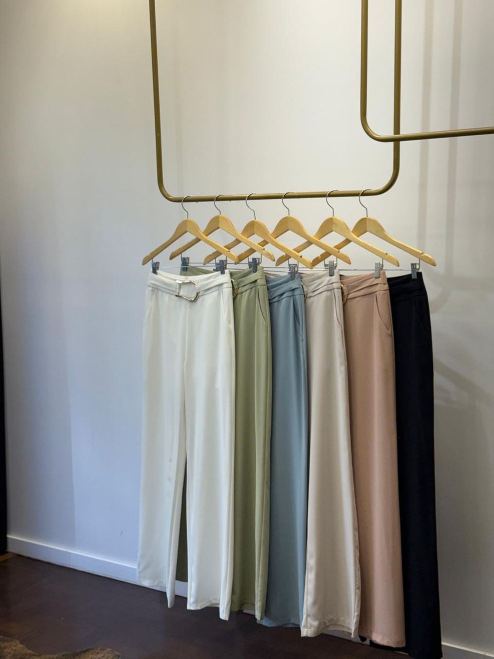 Calça Alfaiataria Cinto Orgânico - Off White 