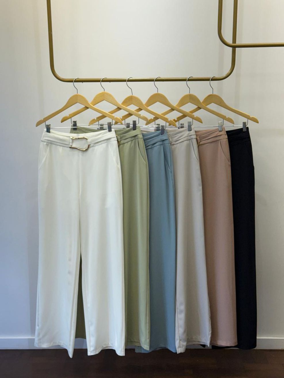 Calça Alfaiataria Cinto Orgânico - Off White 