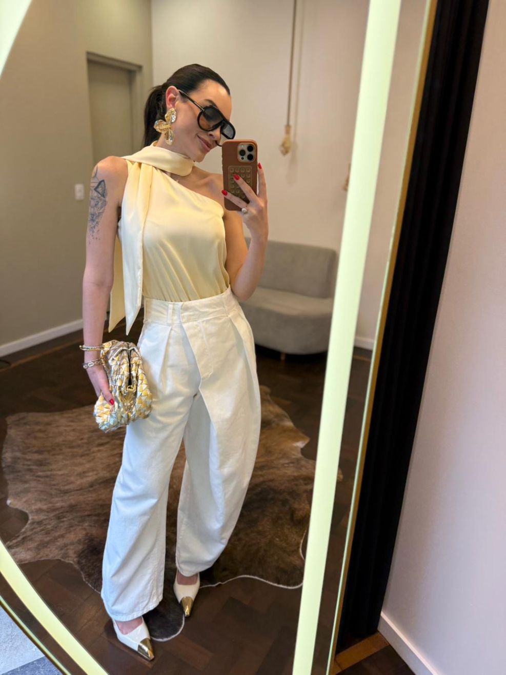 Calça Jeans Alfaiataria Crossover  - Lavagem Off White 