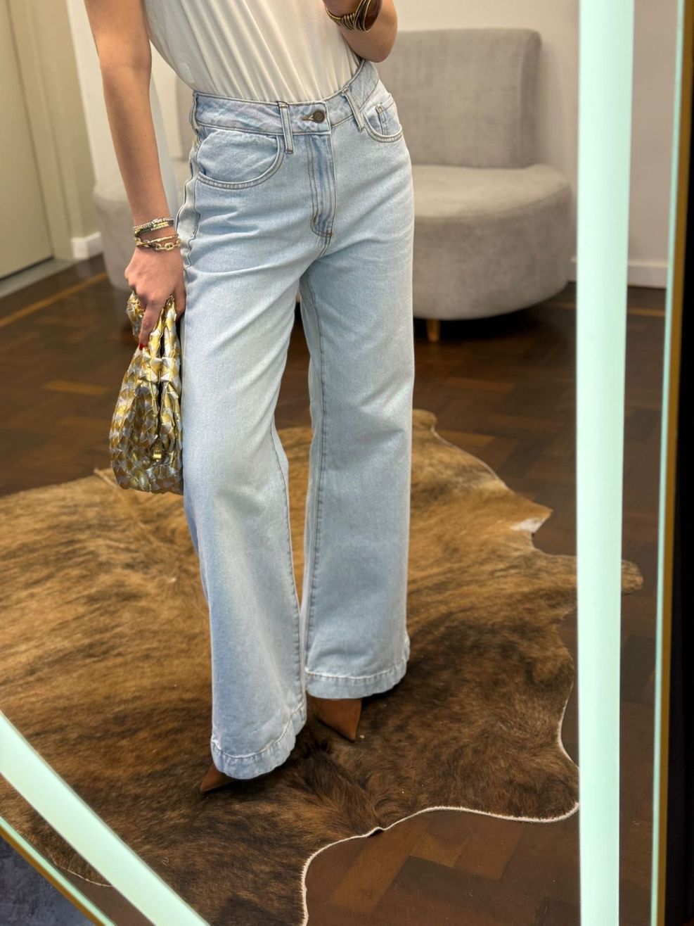 Calça Jeans Flare Confort - Lavagem Vintage 