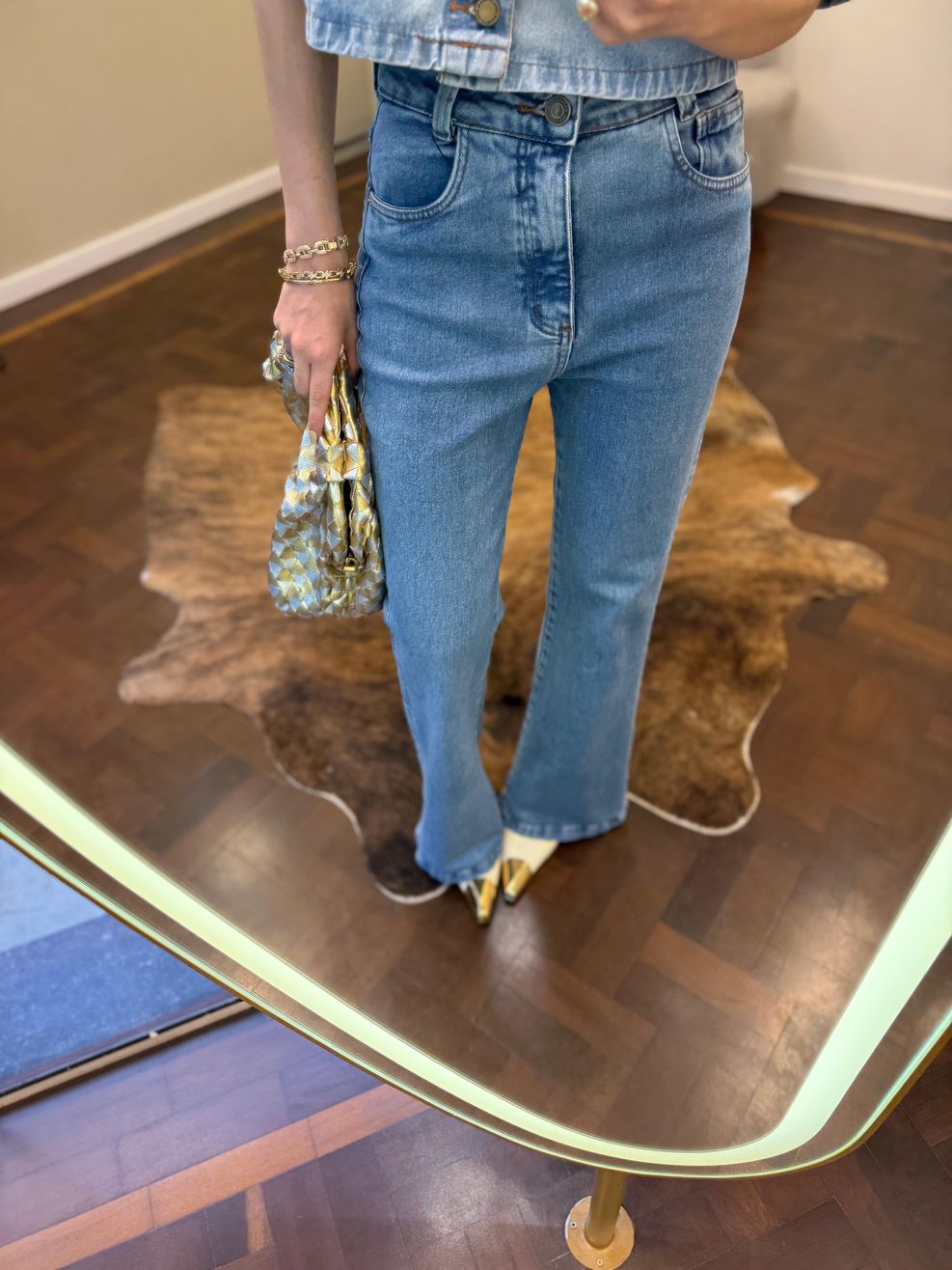 Calça Jeans Flare 1% Elastano Donna