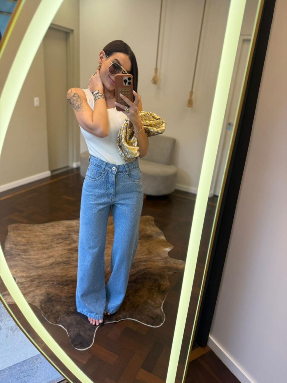 Calça Jeans Wide Hotfix 