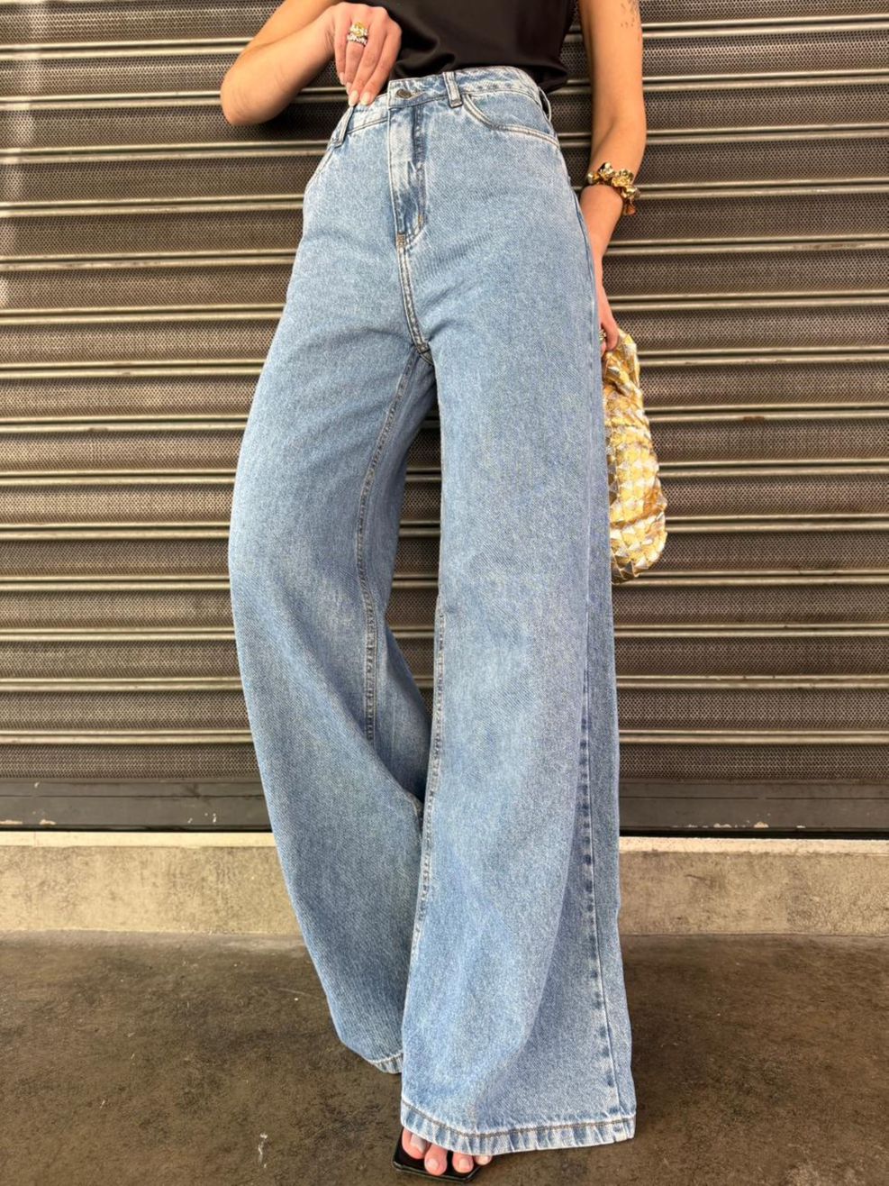 Calça Jeans Pantalona Kaia 