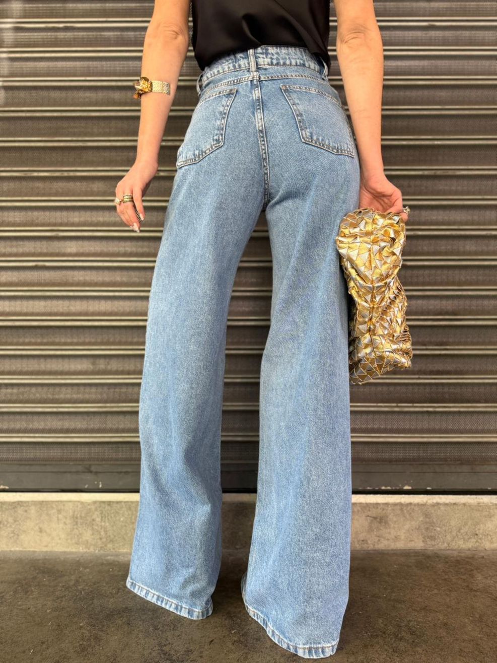 Calça Jeans Pantalona Kaia 