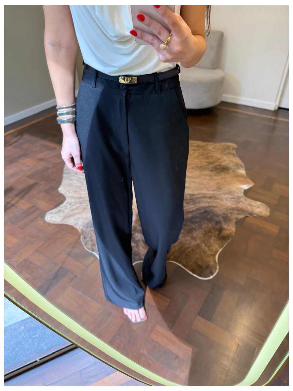 Calça Alfaiataria Aurora - Preta 